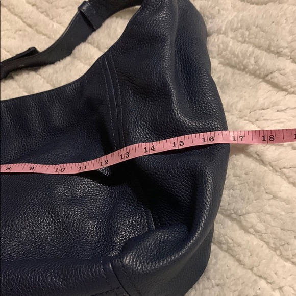 Authentic Michael Kors Navy Leather Hobo Bag - Picture 8 of 11